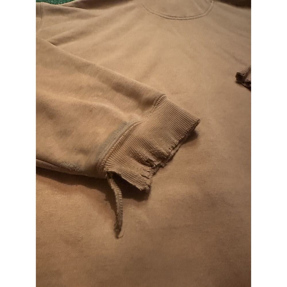 Vintage 90s Light Brown Distressed Carhartt Workwear Hoodie - Picture 13 of 15
